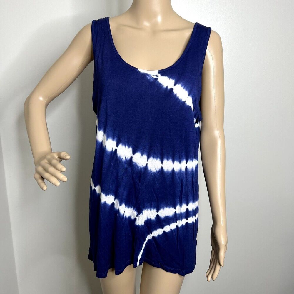 Olive & Oak Tie Dye Blue Tank Top